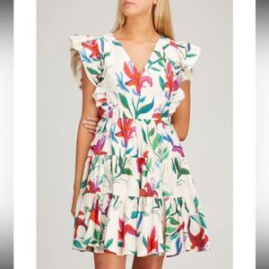 LA Double J Honeybun Dress White Lilly XS